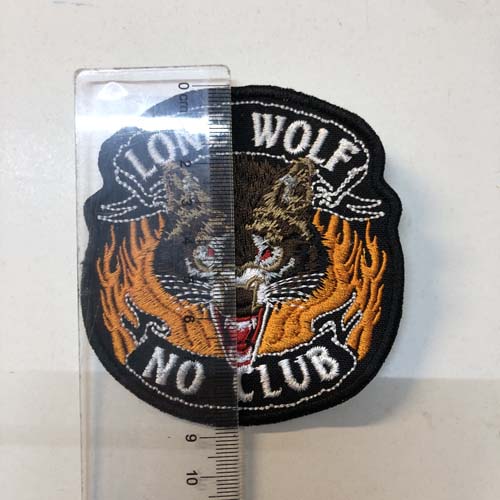 Lone Wolf No Club mali prišivak (narančasti)